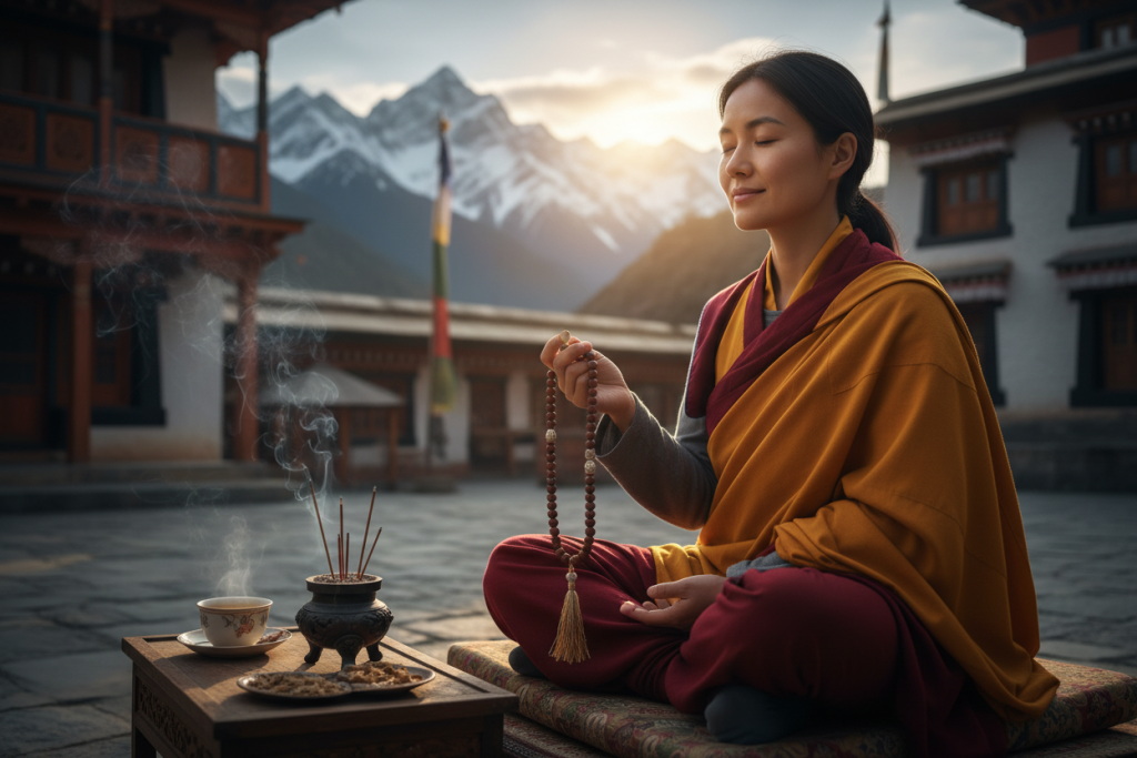 5 Losar Blessing Rituals: How to Consecrate Your 108 Mala 6 ritual 5 first practice at dawn