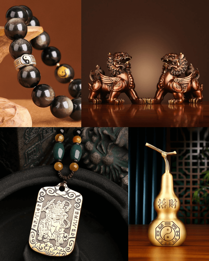 Daoism Light About Us banner featuring Daoist-inspired jewelry, symbolic objects, and a calm modern atmosphere