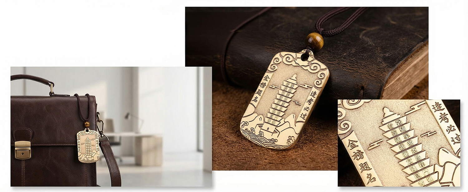 Everyday accents with symbolic detail and quiet distinction.