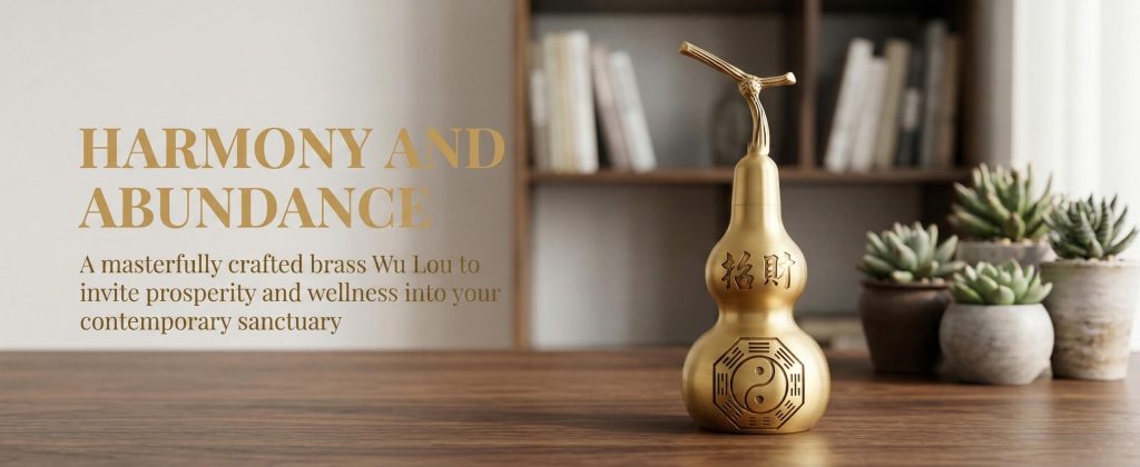 solid brass bagua gourd feng shui ornament