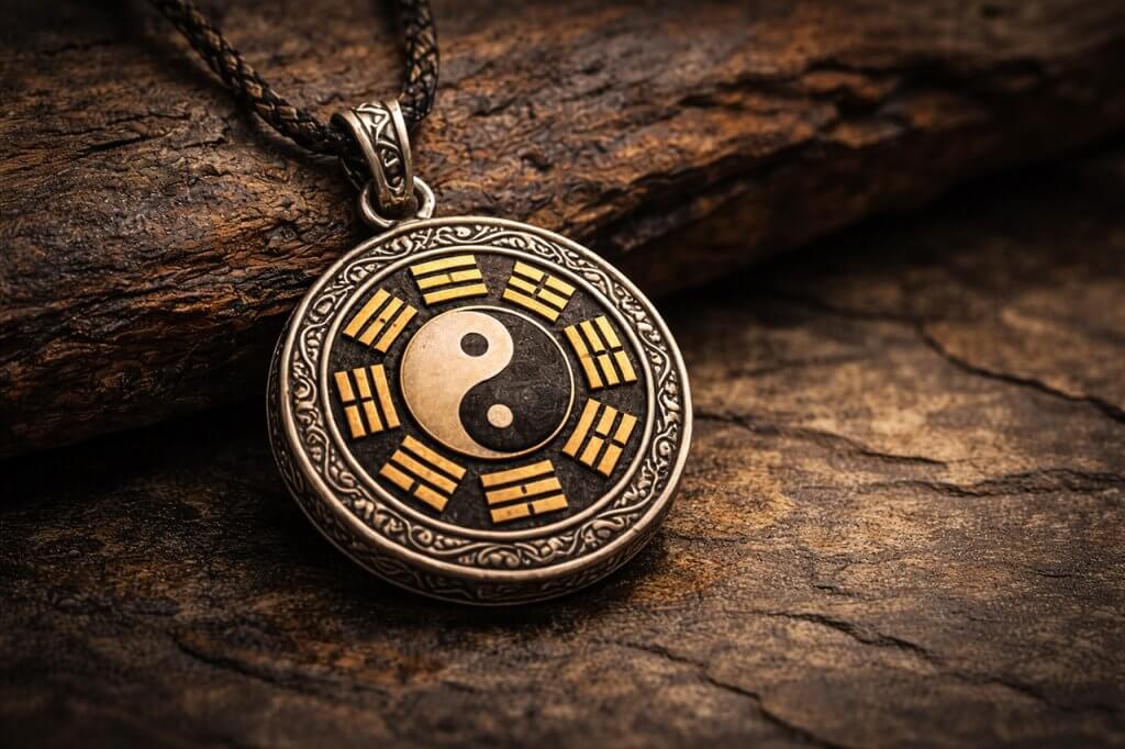 Bagua pendant with Early Heaven and Later Heaven symbolism