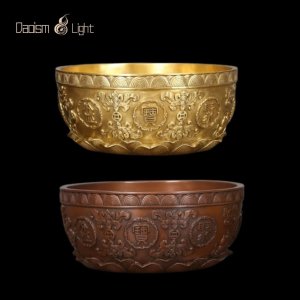 chinese brass treasure bowl feng shui wealth symbol
