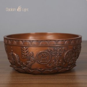 chinese brass treasure bowl feng shui wealth symbol