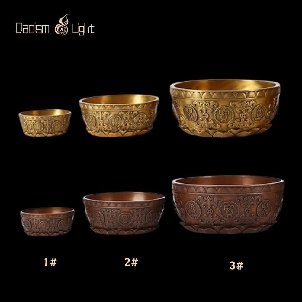 chinese brass treasure bowl feng shui wealth symbol