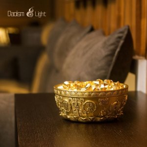 chinese brass treasure bowl feng shui wealth symbol