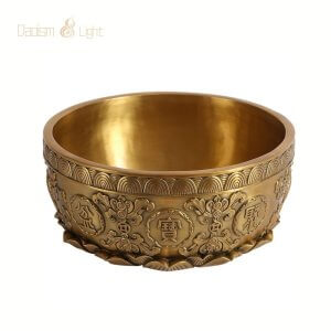 chinese brass treasure bowl feng shui wealth symbol