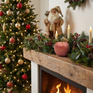 solid brass apple ornament for living room display