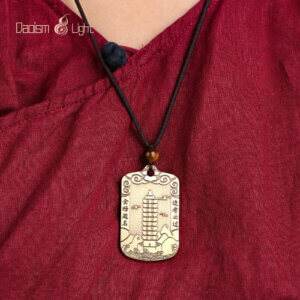Brass Wen Chang Pagoda pendant and charm for study success
