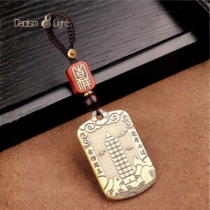Solid brass Wen Chang Pagoda pendant for focus and progress