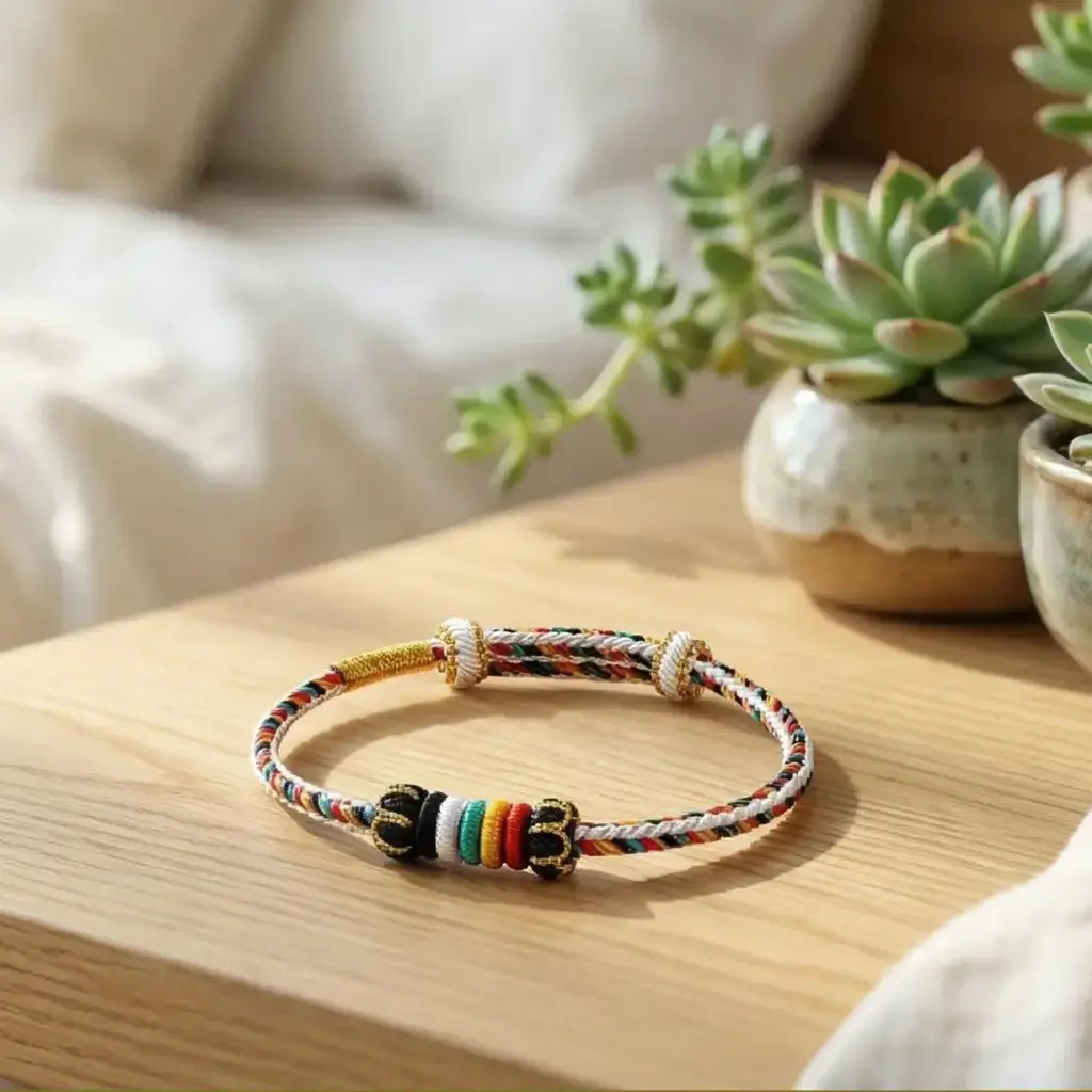 Five color Wu Xing bracelet for everyday wear