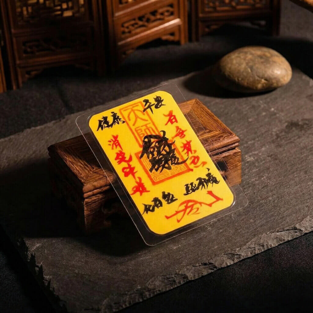 Daoism Light handwritten peace fu talisman with cinnabar seal