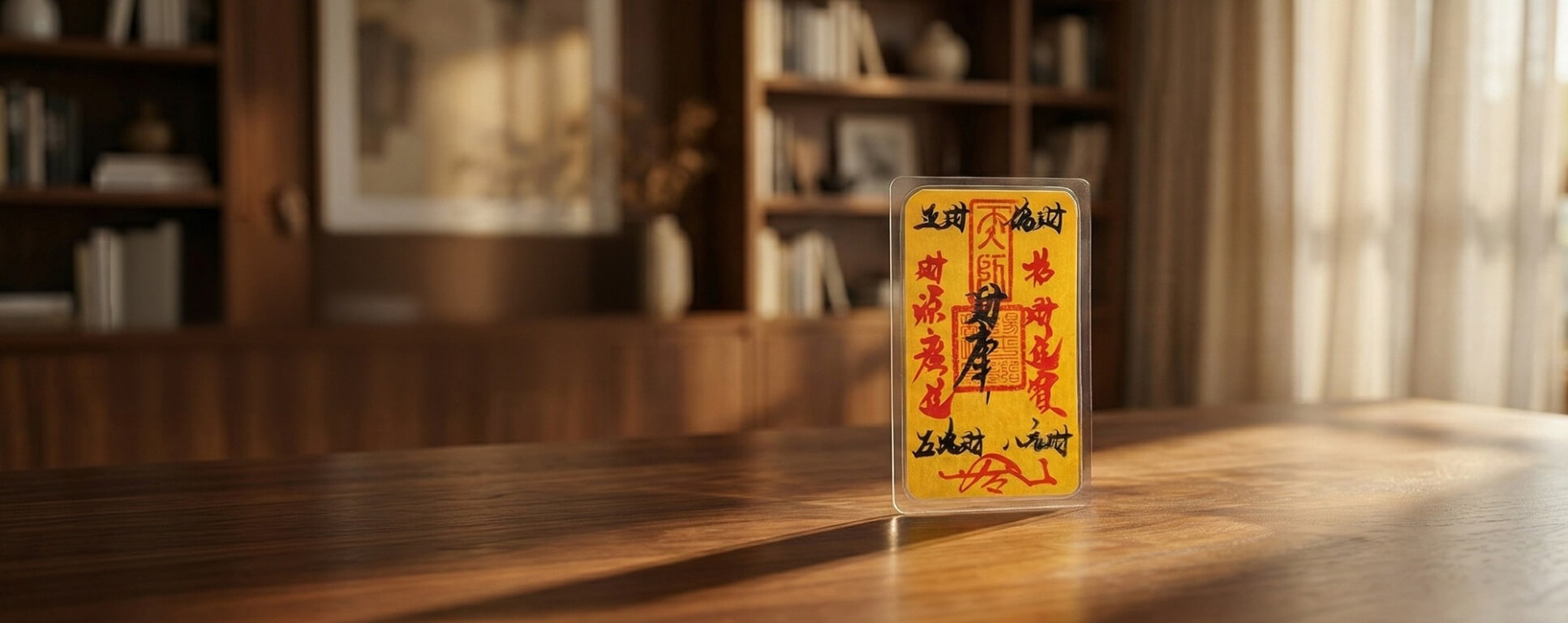 handwritten wealth fu charm for wallet phone case car