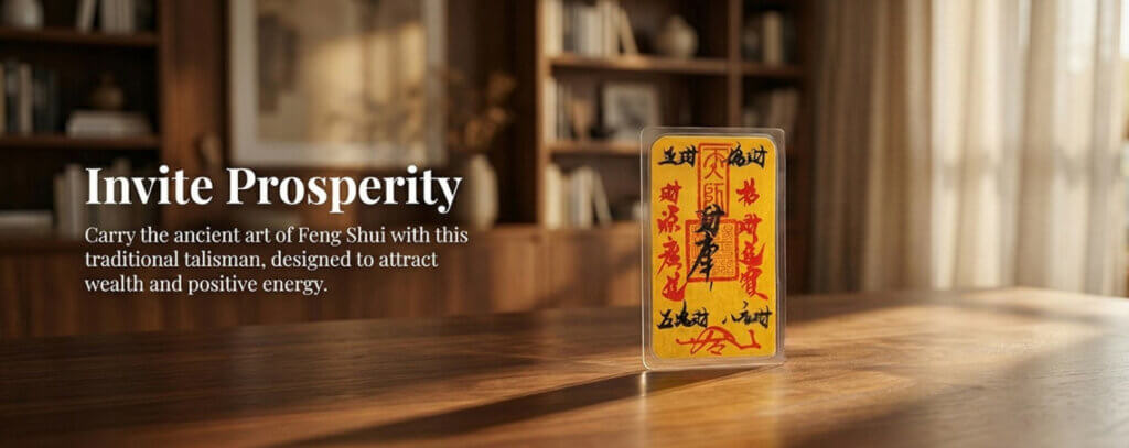 handwritten wealth fu charm for wallet phone case car