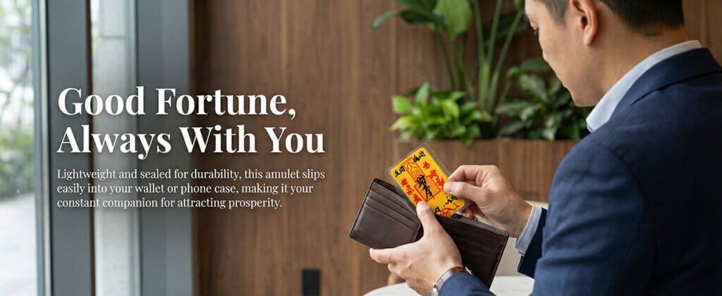 handwritten wealth fu charm for wallet phone case car