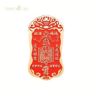 Daoist brass hanging decor for home, office, or entryway