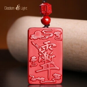 Daoist cinnabar pendant necklace for symbolic protection and daily wear
