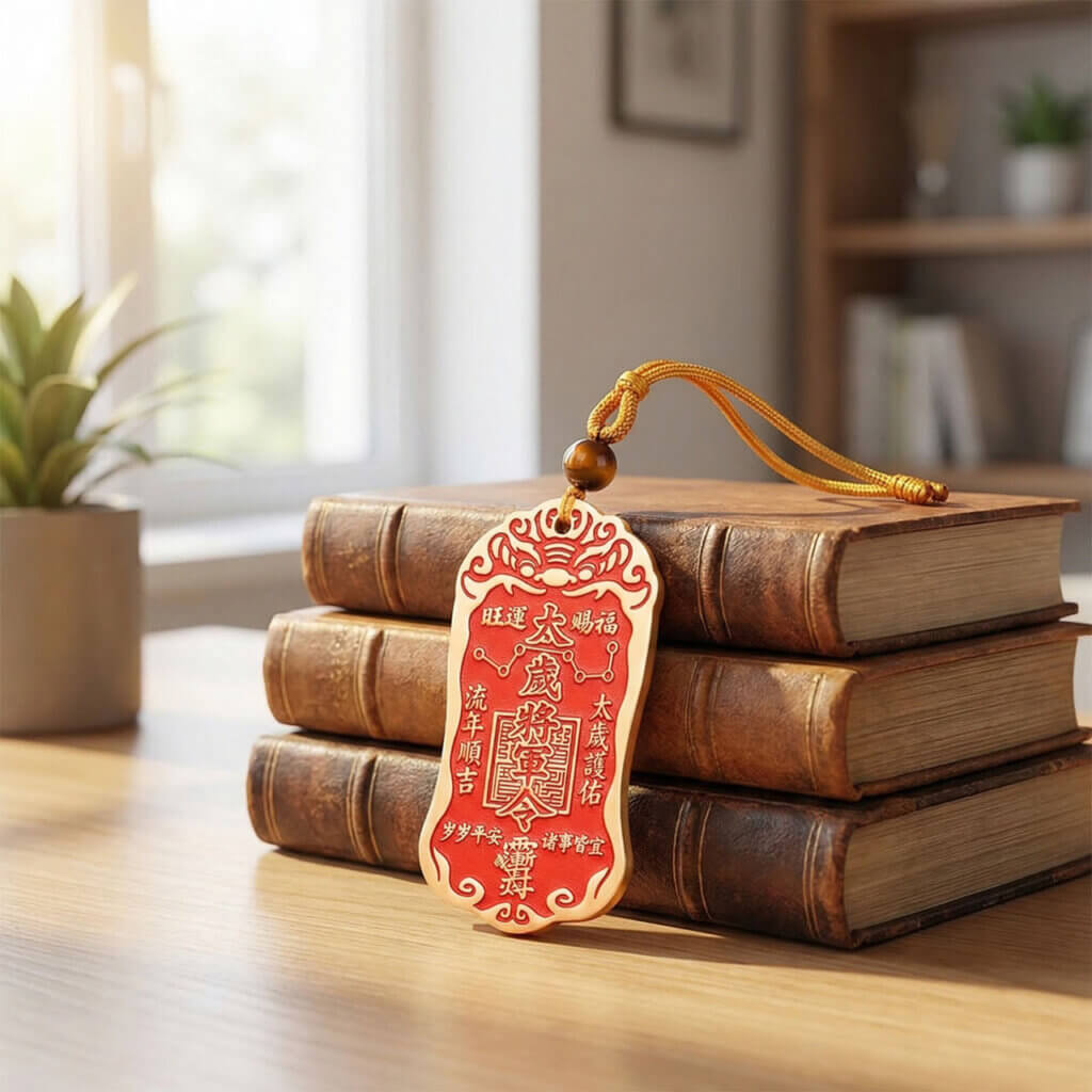 Daoist brass hanging decor for home, office, or entryway