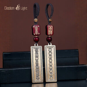 Nine Character Mantra brass hanging charm for daily wear