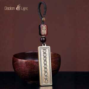 Nine Character Mantra brass hanging charm for daily wear