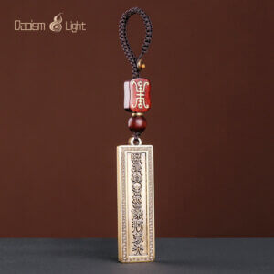Nine Character Mantra brass hanging charm for daily wear