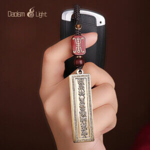 Nine Character Mantra brass hanging charm for daily wear
