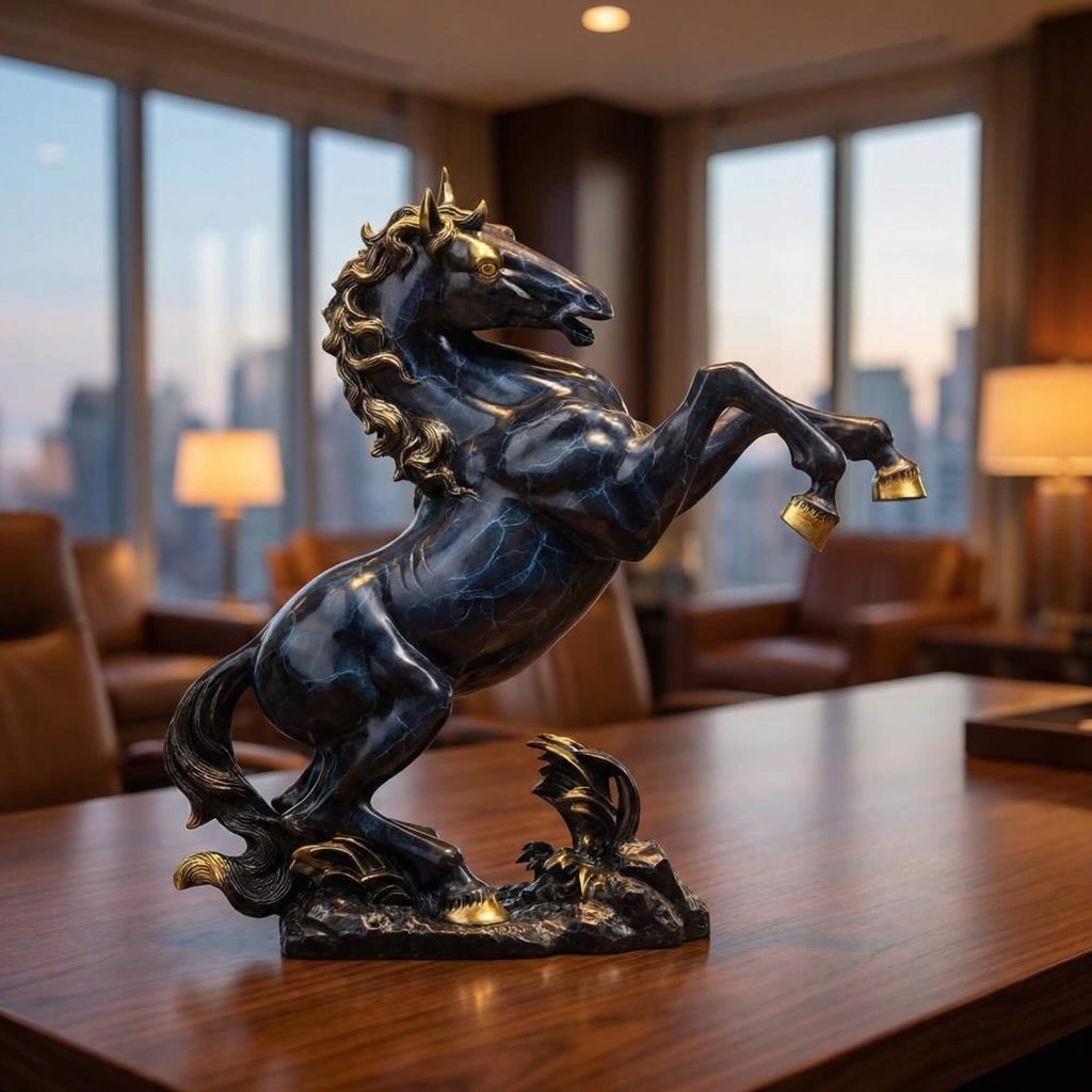feng shui horse statue for office success