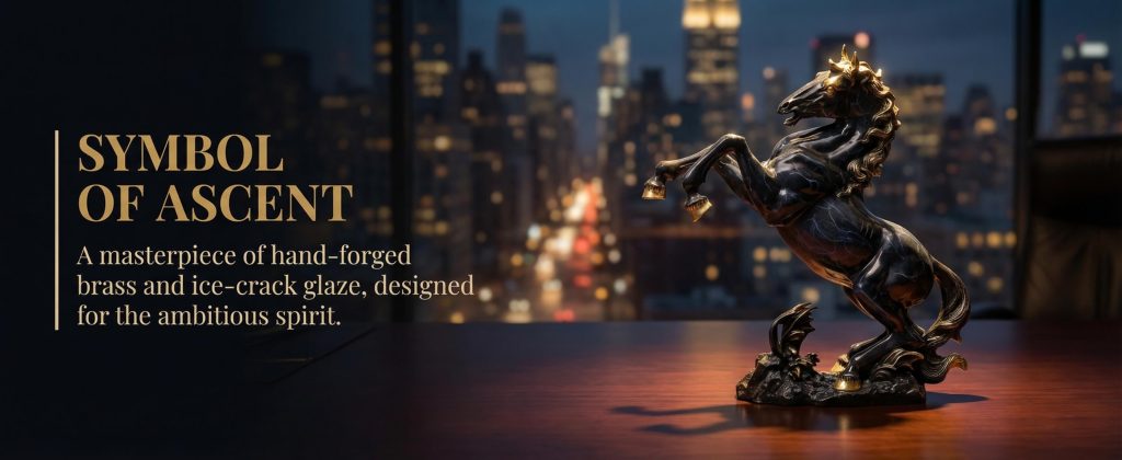 feng shui horse statue for office success