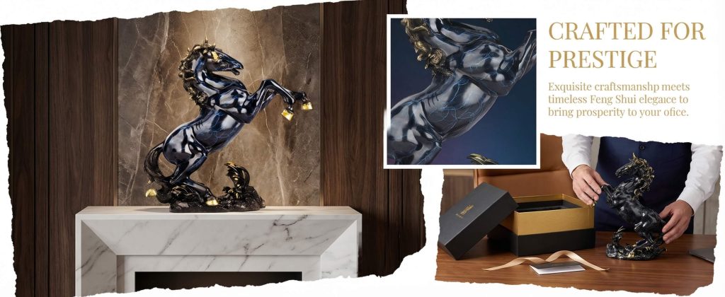 feng shui horse statue for office success