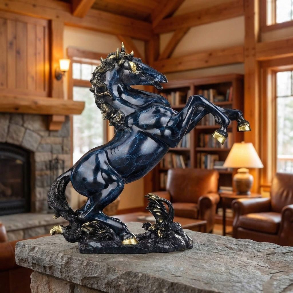 feng shui horse statue for office success