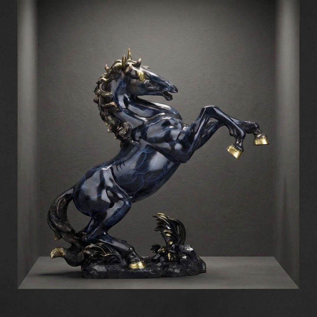 feng shui horse statue for office success