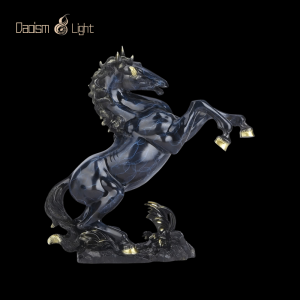 brass rearing horse feng shui statue