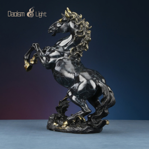 brass rearing horse feng shui statue