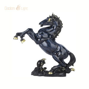 brass rearing horse feng shui statue