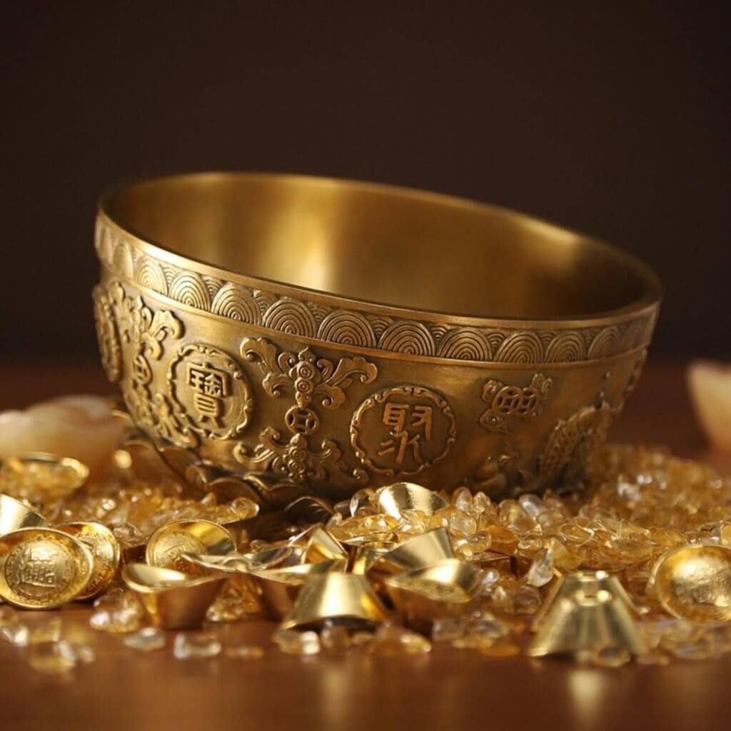 feng shui copper wealth bowl treasure bowl for prosperity