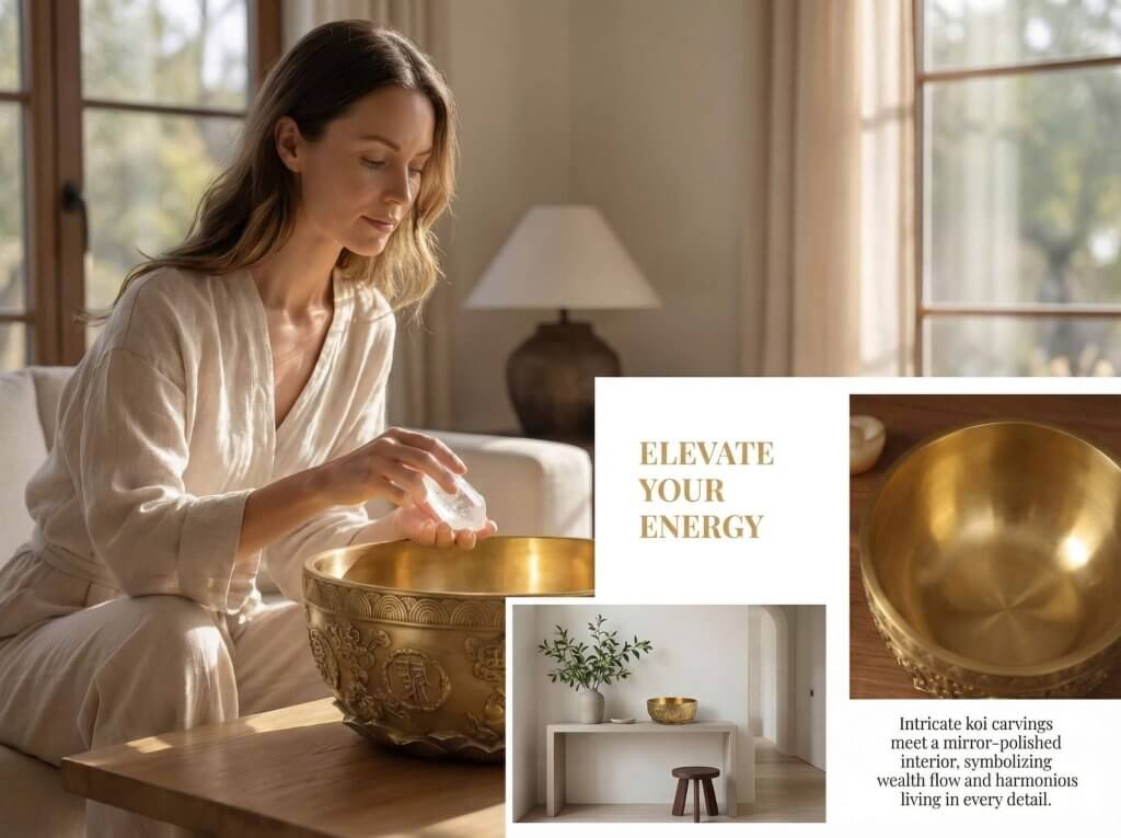 feng shui copper wealth bowl treasure bowl for prosperity