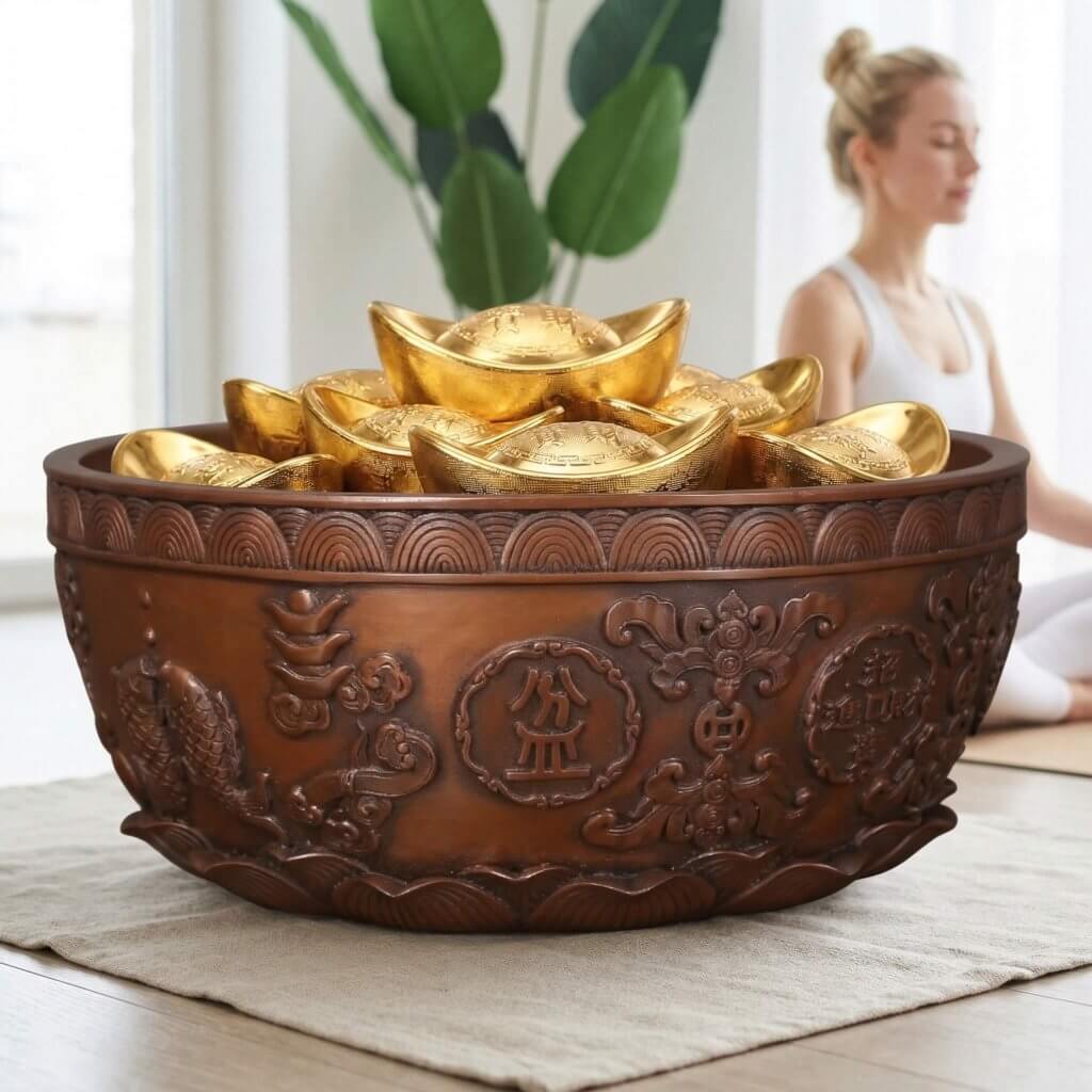 feng shui copper wealth bowl treasure bowl for prosperity