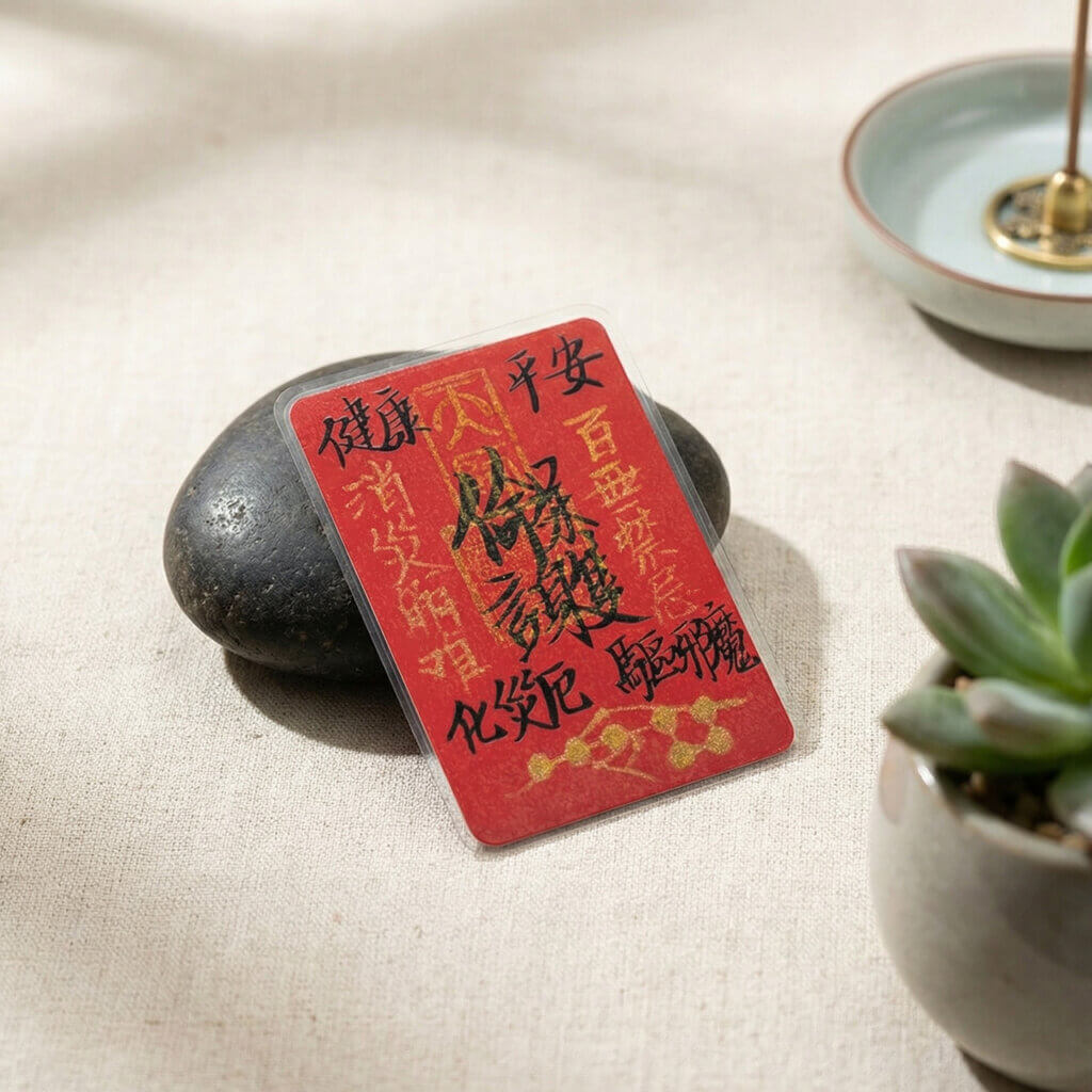 Daoism Light handwritten peace fu talisman with cinnabar seal