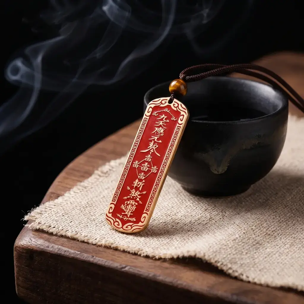 Lei Zu copper pendant styled for everyday wear