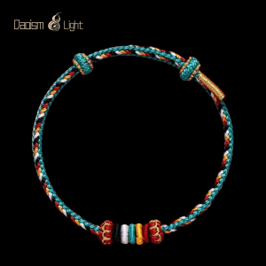 metal wood water fire earth braided bracelet