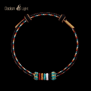 Five Elements braided wrist cord in five colors for Bazi balance