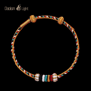 Five Elements braided wrist cord in five colors for Bazi balance