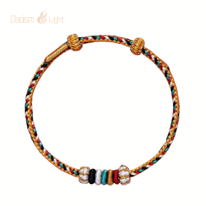 Five Elements braided wrist cord in five colors for Bazi balance