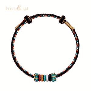 Five Elements braided wrist cord in five colors for Bazi balance