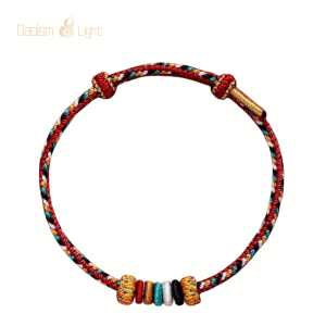 Five Elements braided wrist cord in five colors for Bazi balance