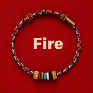 Five Elements braided wrist cord in five colors for Bazi balance