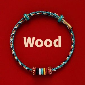 Five Elements braided wrist cord in five colors for Bazi balance