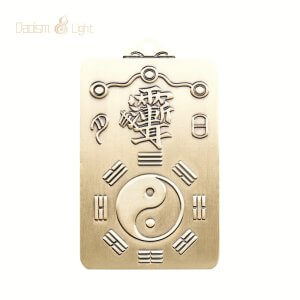 Solid brass Yin Yang Early Heaven Bagua pendant back cloud seal