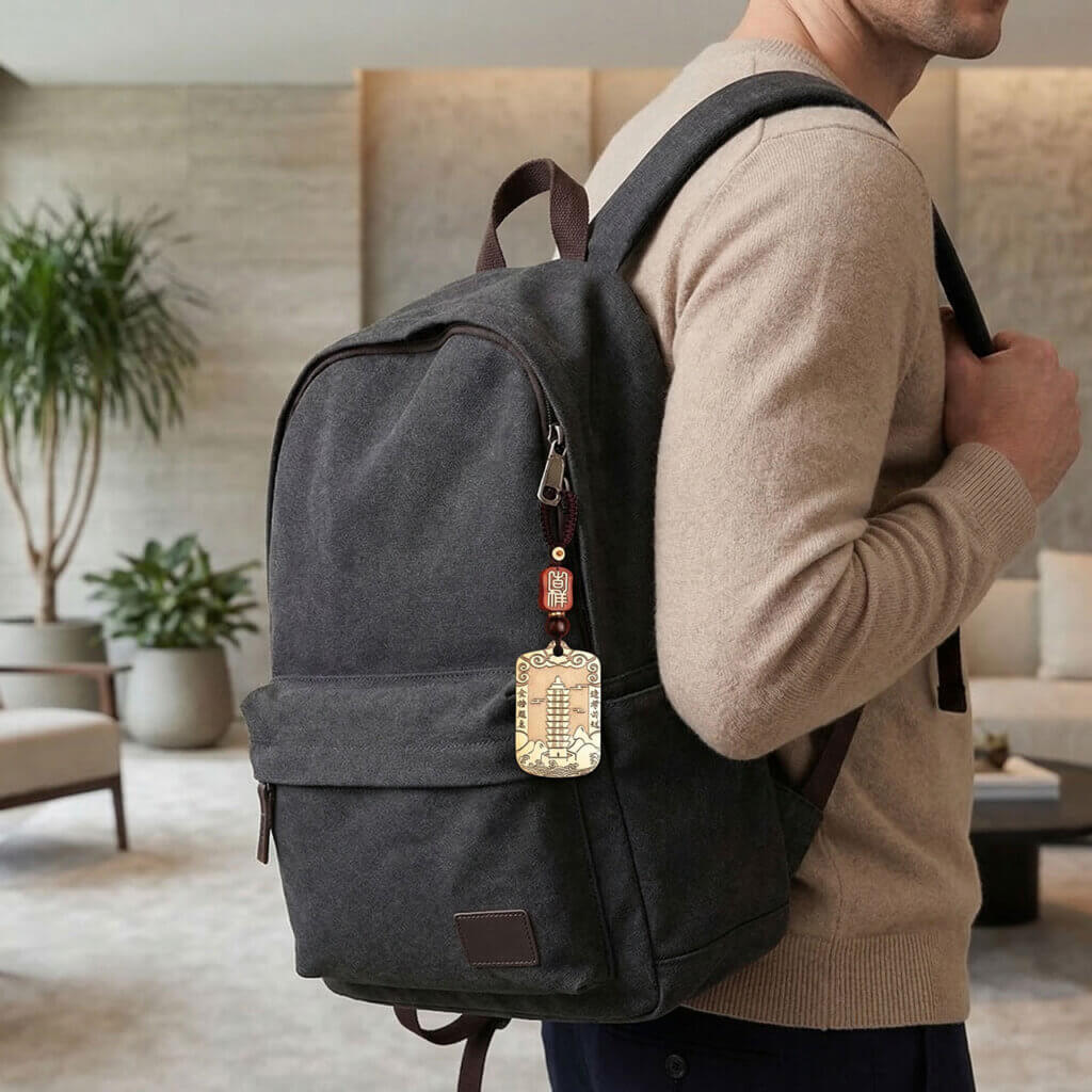 Traditional brass academic charm for students and exams