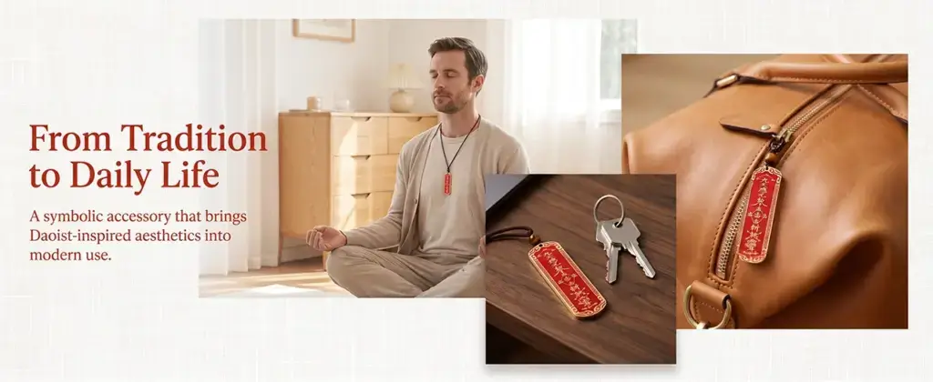 Lei Zu pendant styled with car keys as a small copper accessory