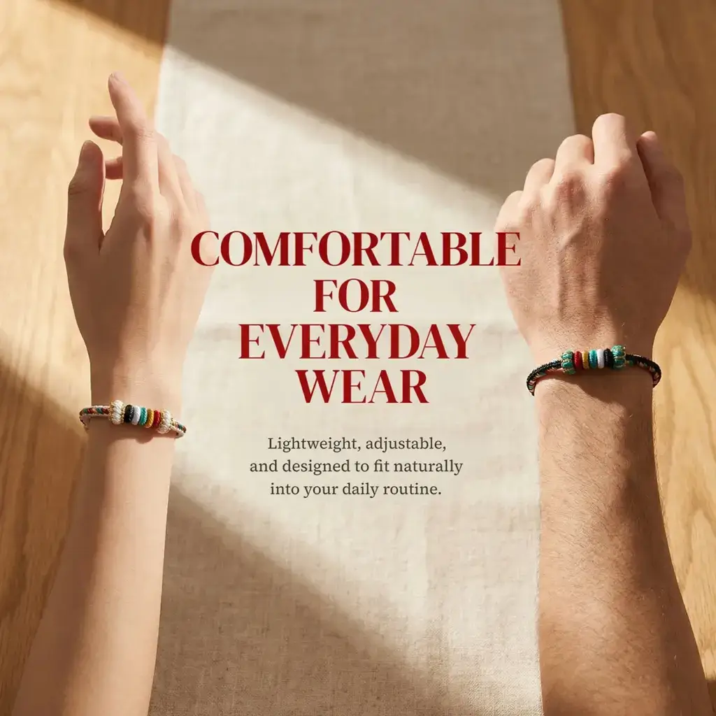 Handwoven Five Elements bracelet with five color options inspired by Chinese culture
